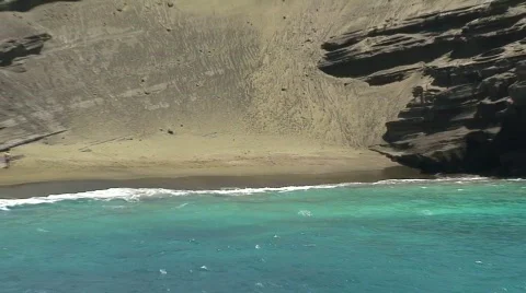Green Sand Beach 2 Stock Footage 649190