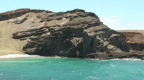 Green Sand Beach 5 Stock Footage 649453