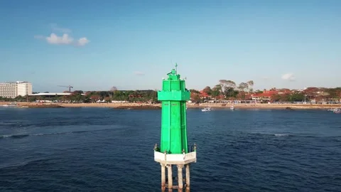 Green Sanur Lighthouse Stock Footage 281534643