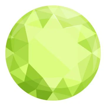 Green sapphire icon cartoon vector. Gem crystal Illustrazione stock