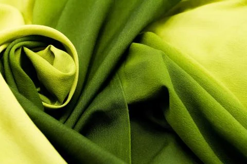 Green satin textile Stock Photos