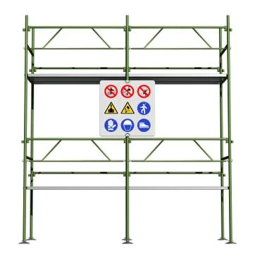 Green scaffold Stock Illustration