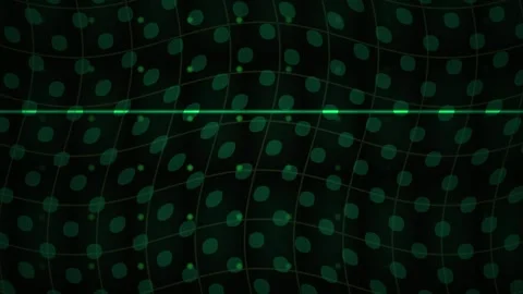 Green Scanning Line over Abstract Digital Grid Background for Technology Pr.. Stock Footage 343723023
