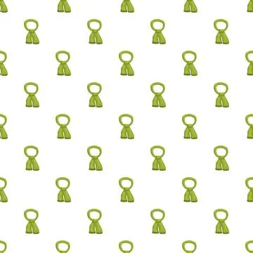 Green scarf accessory repeating seamless pattern design 스톡 일러스트