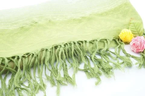 Green scarf Stock Photos