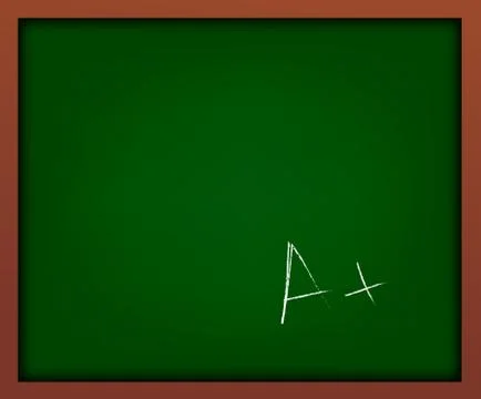 Green school chalkboard with frame vector . With A mark Stock Illustration
