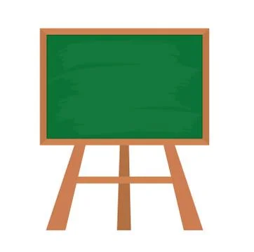 Green school chalkboard in the frame vector isolated. Blank clasroom blackboa 스톡 일러스트