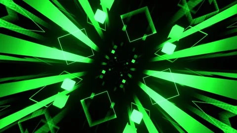 Green Sci Fi Abstract Striped Cyber ​​Tunnel Background VJ Loop in 4K 库存影片 328357897
