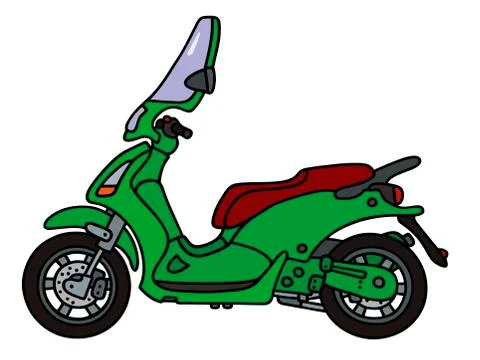 Green scooter Stock Illustration