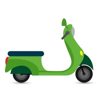 Green scooter Stock Illustration