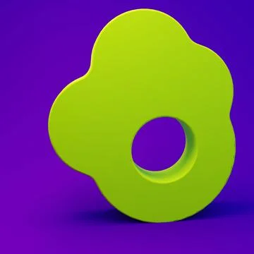 Green Scrambled egg icon isolated on purple-blue background. Home cooked fo.. Stock Illustration
