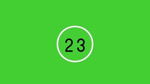 Green Screen 21 to 30 Seconds Circle Countdown Animation Stock Footage 336598408