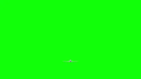Green Screen 3d Flying 747 Aeroplane or Airplane 1 Stock Footage 71928553