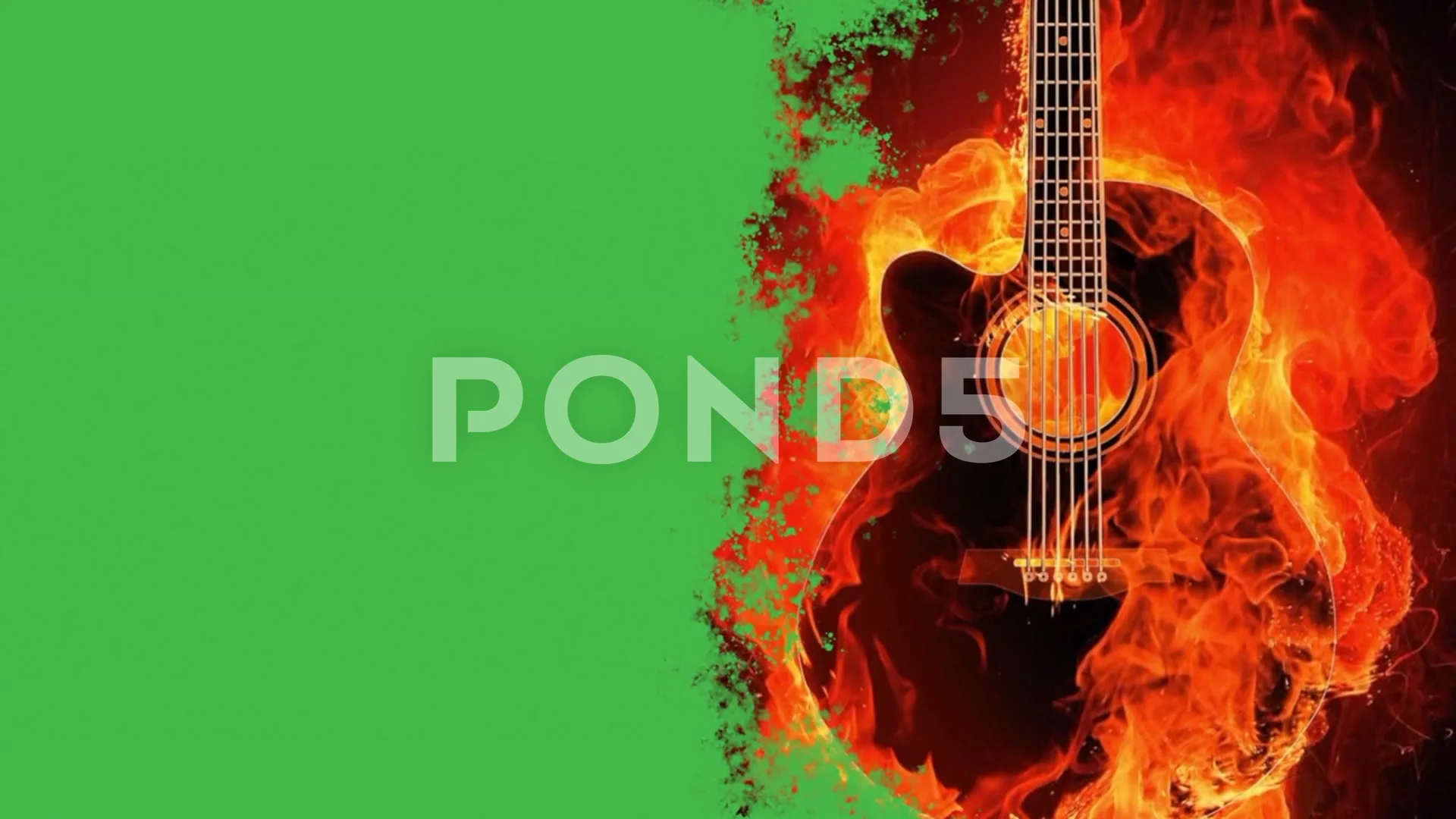 fire guitar wallpaper