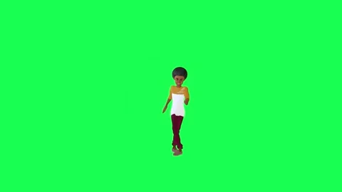 Green screen American boy dancing happy chroma key front angle Stockbeeldmateriaal 259824082
