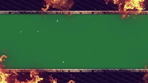 Green Screen and Fire on Green Screen Background Vídeo Stock 338044720