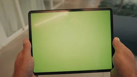 Green Screen and Tablet Spinning Pov Stock Footage 275141829