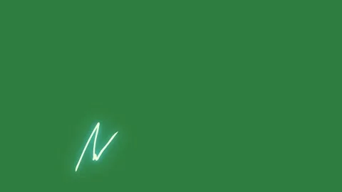This is Green screen and white v on background with clock it neon sign arrow Stock-Footage 335696232