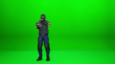 Green Screen Android Dance Dynamic Sequence 스톡 동영상 320100432