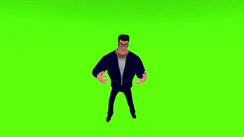 Green Screen Angry Man expression Stock Footage 140171201