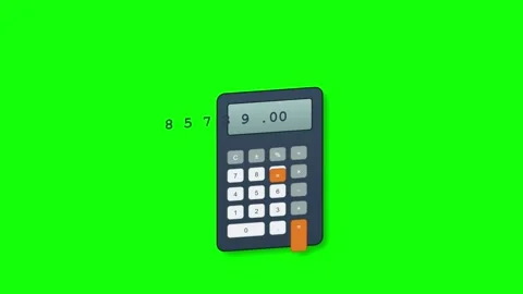Green Screen Animated Calc Graphic Overlay Stock Footage 335032328