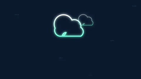 Green Screen Animated Cloud Storage Graphic Overlay Stock Footage 335151092