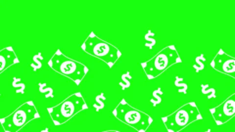 Green screen animated dollar or money background Stock Footage 295231531