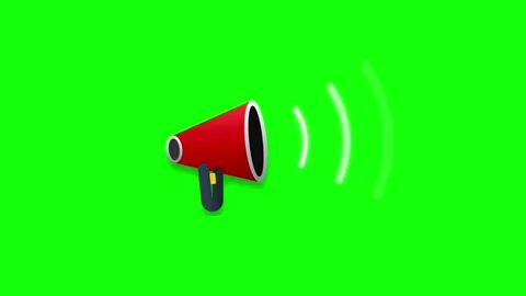 Green Screen Animated Megaphone Graphic Overlay Stock Footage 335032341