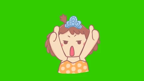 Green Screen: Animated Pastel-Colored Girl Giving a Thumbs Up Stock Footage 282776732