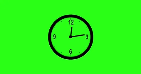 Green screen animated wall clock 60 minute loop stock footage video 動画素材 281308976