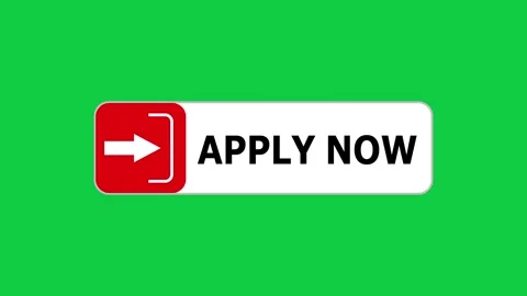 Green screen animation of Apply Now push button with pointer, simple animation o Stock Footage 303711545