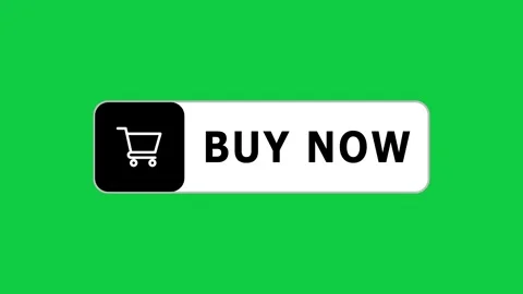 Green screen animation of buy now push button with pointer, simple animation of Stock Footage 303645606