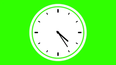 Digital Timer Clock Black Green - Stock Motion Graphics