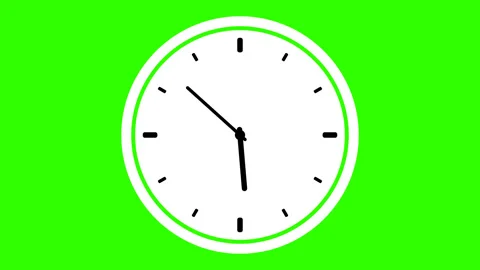 Green screen animation digital clock and analog circle clock 08.30 Stock Footage 227634793