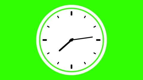 Green screen animation digital clock and analog circle clock 11 Stock Footage 227635875