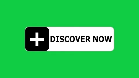 Green screen animation of Discover Now push button with pointer, simple animatio Stock Footage 303716264