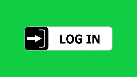 Green screen animation of Log in button with pointer, simple animation of cursor Stock Footage 303750638