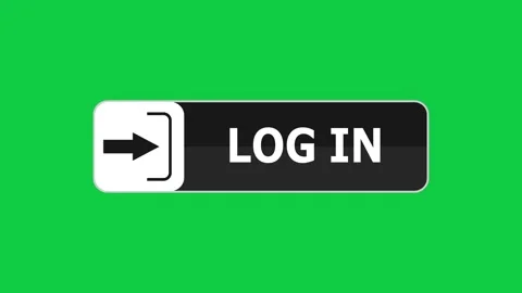 Green screen animation of Log in button with pointer, simple animation of cursor Video stock 303750639