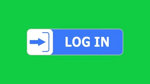 Green screen animation of Log in button with pointer, simple animation of cursor Stock Footage 303750658