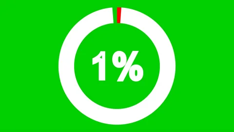 Green screen animation motion graphic loading rounded percentage 10 15 20 2.. Stock Footage 227101412