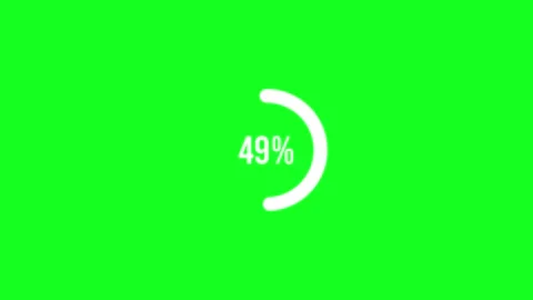 Green screen animation motion graphic loading rounded percentage 0 to 100. Stock Footage 276725638
