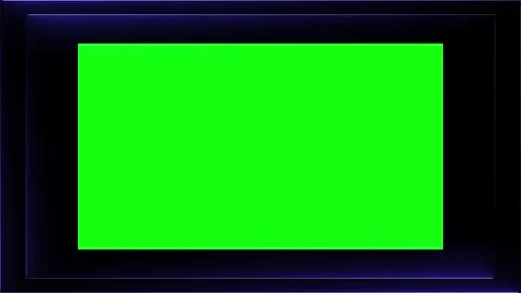 Green screen animation with neon light frame, chroma key with modern glowin.. Stock Footage 334829624