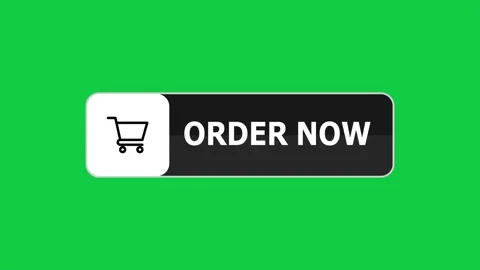 Green screen animation Order Now button with pointer, simple animation of cursor Stock Footage 303683284