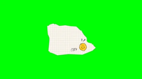 Green screen animation paper note Stock Footage 295908673