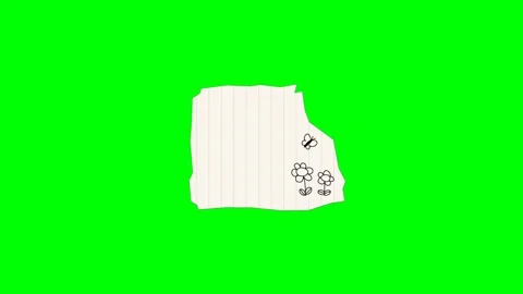 Green screen animation paper torn blank text Stock Footage 295908674