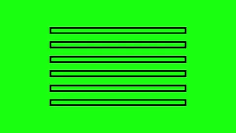 Green screen of animation of several long horizontal lines Stock Footage 289435581