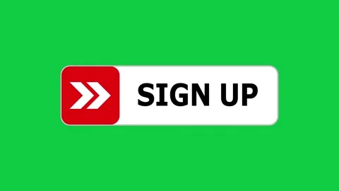 Green screen animation Sign Up button with pointer, simple animation of cursor i Stock Footage 303688564