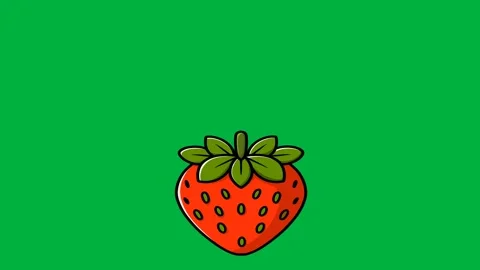 Green screen animation of strawberries jumping Stock Footage 328204512