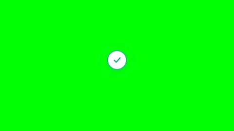 Green Screen Animation of a Verified Checkmark Confirmation Stock Footage 347034004