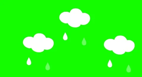 Green screen animation video of rain Stock Footage 293984115